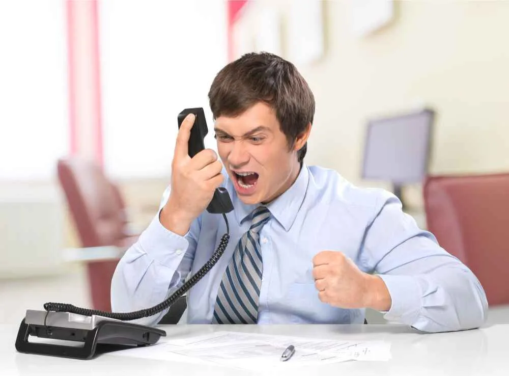 voip user with frustration